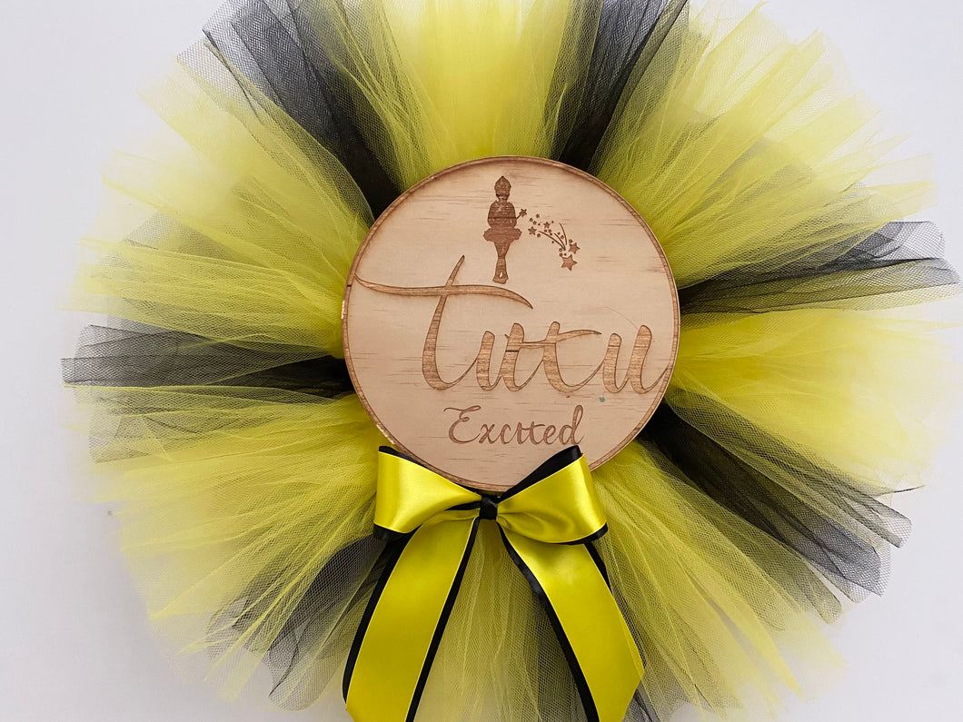 Yellow with a touch of black costume short children’s tutu
