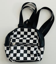 Load image into Gallery viewer, Cute mini checkered backpack
