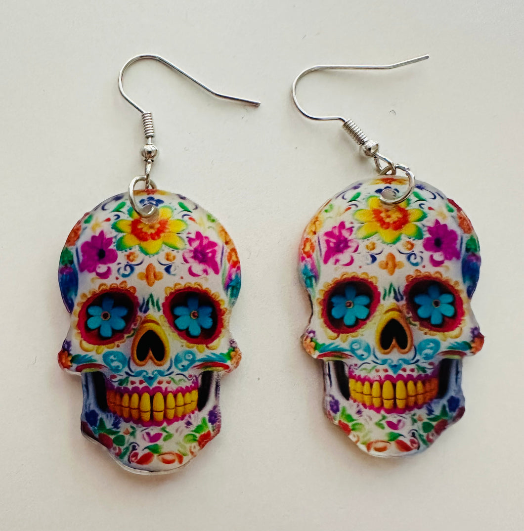 Day of the dead Halloween earrings