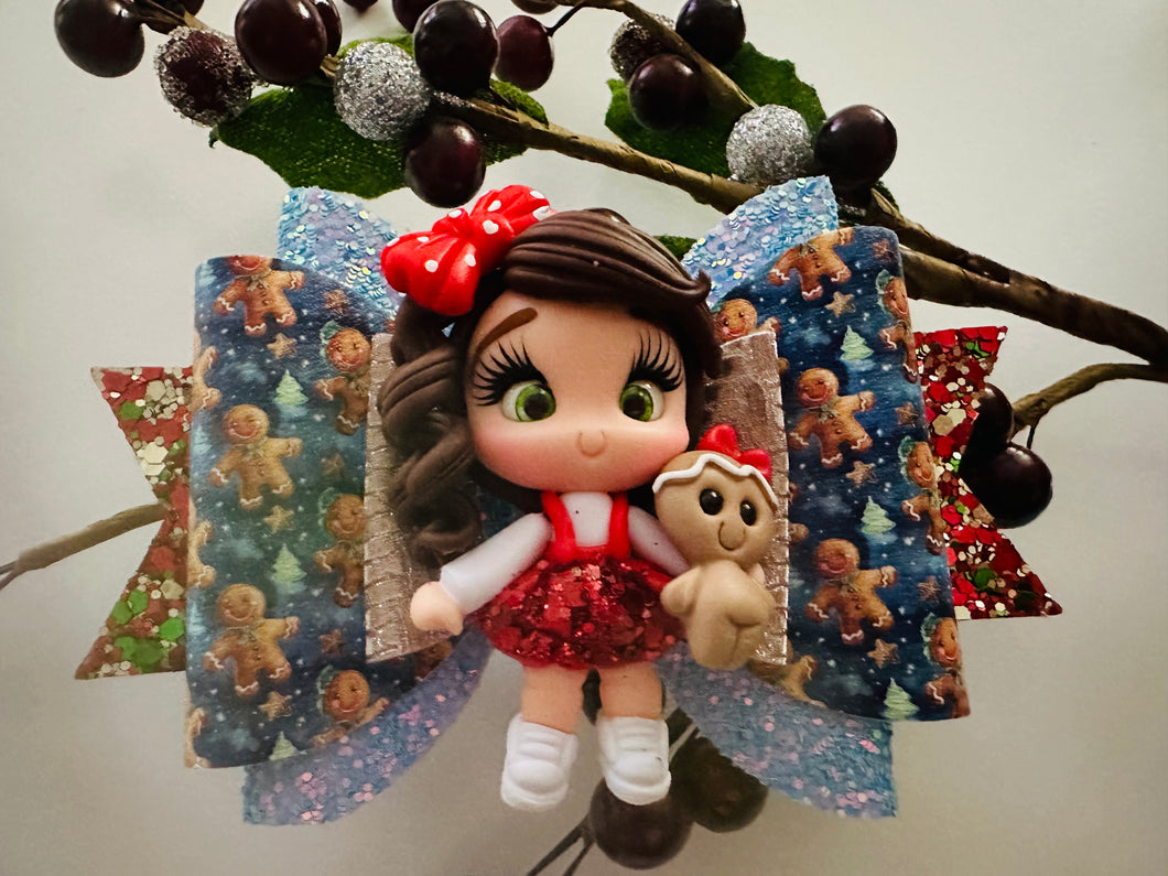 “GINGERBREAD” sweetest Christmas bow