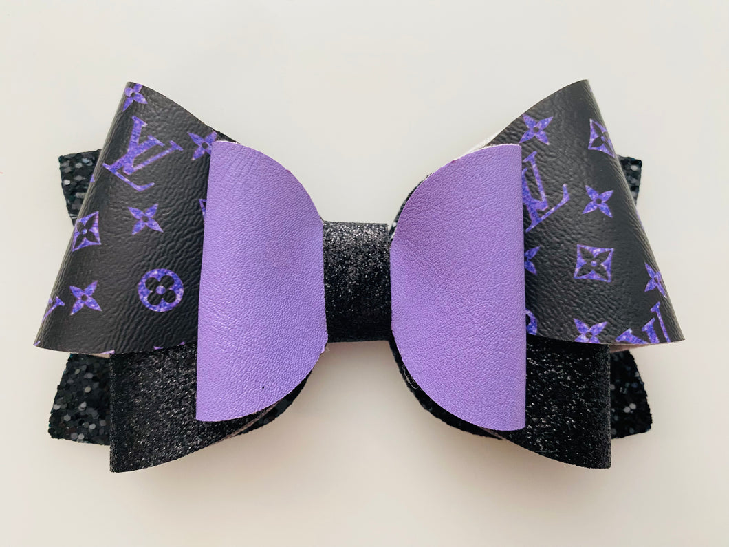 Lilac print bow