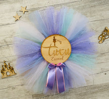 Load image into Gallery viewer, Pastel lilac, mint, white and baby blue with sparkles short children’s tutu
