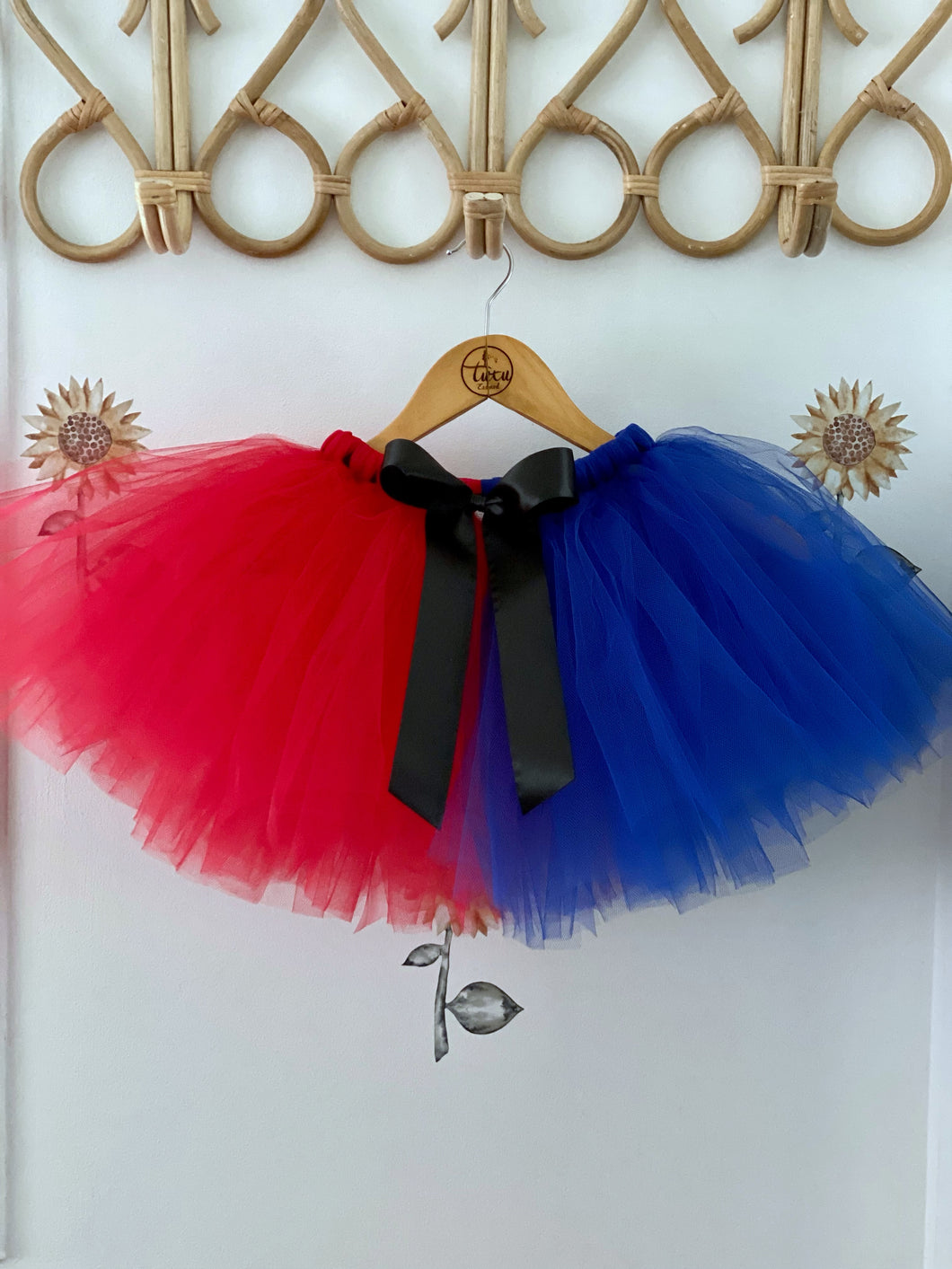 Red and blue short Halloween tutu