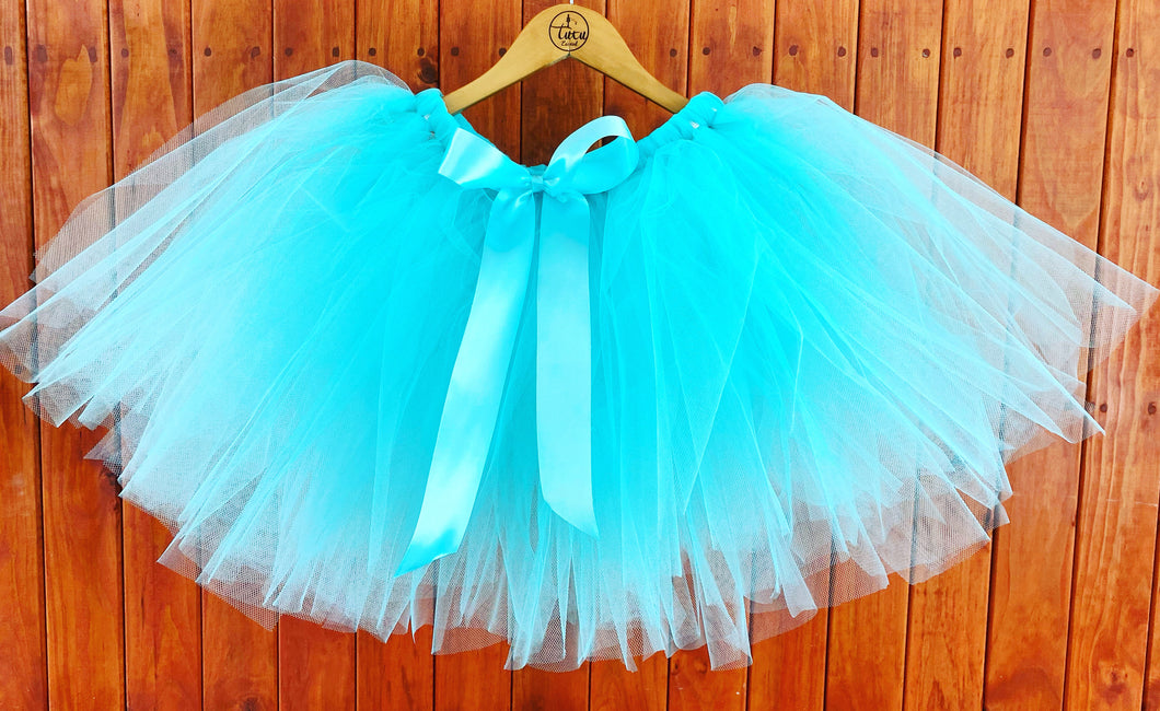 Long teal children’s tutu