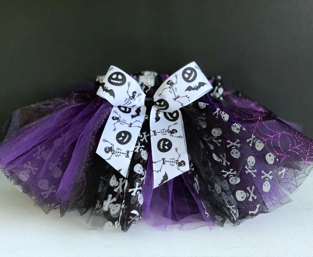 Halloween skull short tutu