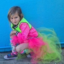 Load image into Gallery viewer, 80’s vibe neon Hi Low tutu “BRIONY”
