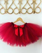 Load image into Gallery viewer, “GARNET” two shades of red short tutu
