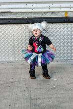 Load image into Gallery viewer, “ROCKSTAR” Dark Unicorn with black under short children’s tutu
