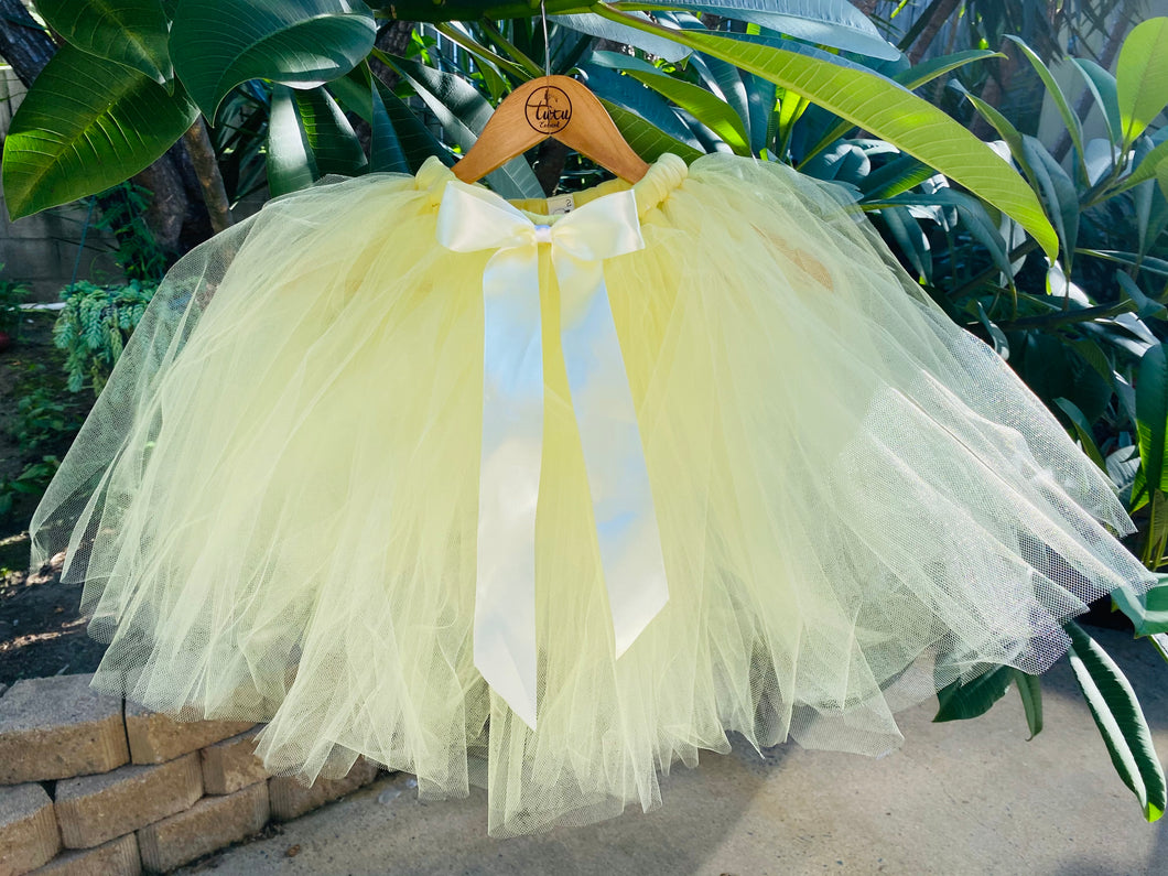 Long pastel yellow children’s tutu