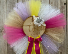 Load image into Gallery viewer, “ARLA” Lilac, taupe, yellow, fuchsia, white &amp; sparkles short children’s tutu
