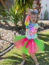 Load image into Gallery viewer, 80’s vibe neon short tutu “RADICAL BAILEE”
